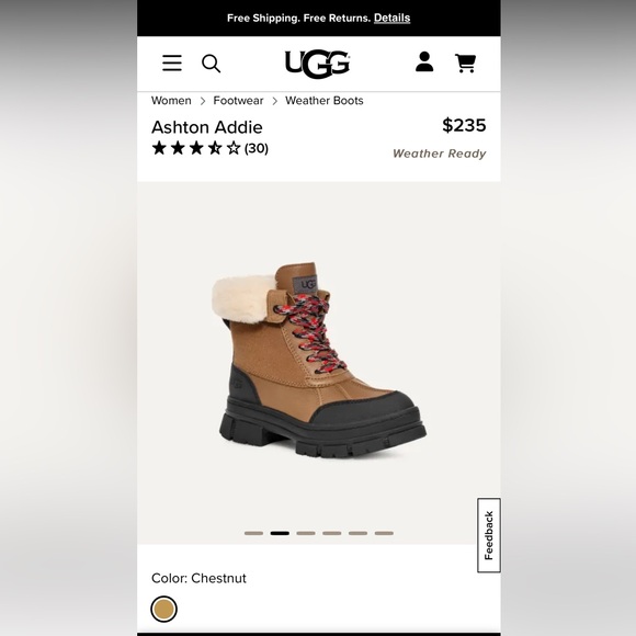 Ugg Winter Boots Size 6 - Picture 1 of 2